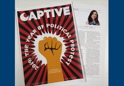 Helga Viegas featured in Captive Review January 2020 edition